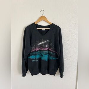 VINTAGE sweatshirt / big bear black tourist novelty sweatshirt / size XL